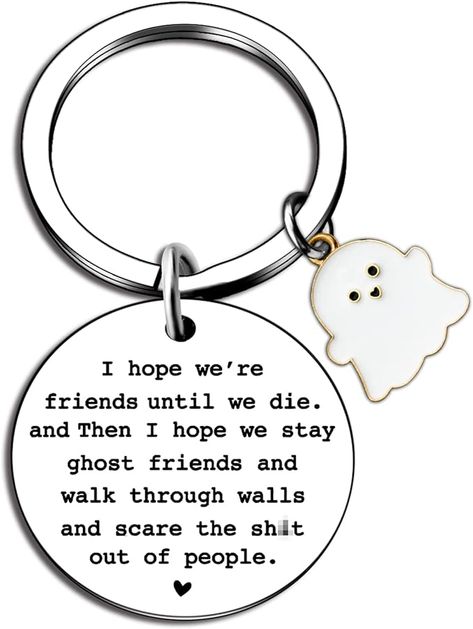 Unique Birthday Soul Sisters Bestie Classmates. *This may contain affiliate Links* Halloween Gifts For Friends, Distance Friendship Gifts, Friend Keychains, Gifts For Friends Christmas, Long Distance Best Friend, Long Distance Friendship Gifts, Distance Friendship, Funny Keychain, Long Distance Friendship