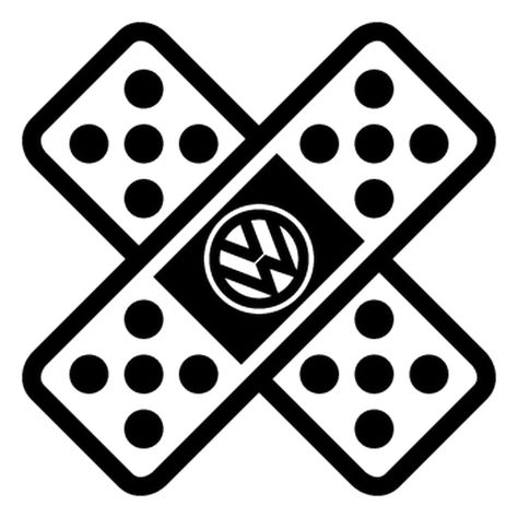 VW Volkswagen Sparadrap Plaster Cross car Sticker Vw Pointer, Volkswagen Polo Gti, Polo Gti, Vw Art, Vw Classic, Golf Mk2, Ad Car, Vw Cars, Vw Polo