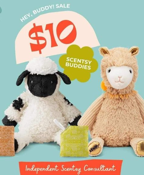 HEY, BUDDY!! SALE!! Scentsy just announced a $1️⃣0️⃣ buddy sale tomorrow at noon! 🤩 AND they have a 10-bar wax collection for only $30! $10 Buddies: 🦙Lovely the Llama 🐑Valley the Valais Blacknose Sheep 🩵Ahsoka 👩‍🦰Disney Anna 🌹Disney Beast 🌹Disney Belle 🐰Bugs Bunny™ 🖤 Darth Vader™ 🐘Disney Dumbo 🐻Star Wars Ewok 🧞‍♂️Disney Genie 🐭Disney Mickey Mouse Classic 🌹Disney Minnie Mouse Classic 🐶Disney Dalmatian Patch 🐕Scooby-Doo™ 🐈‍⬛Sylvester™ 🧚‍♀️Disney Tinker Bell 🐙Disney Ursula 🌟Disney Wish: Va... Genie Disney, Disney Ursula, Blacknose Sheep, Bell Disney, Valais Blacknose, Valais Blacknose Sheep, Disney Genie, Star Wars Ewok, Mickey Mouse Classic