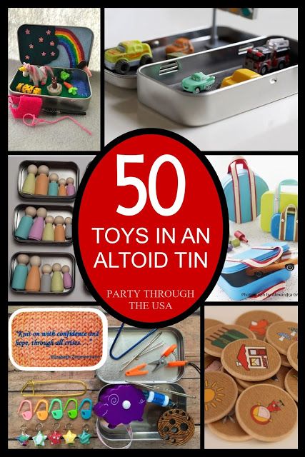 https://www.partythroughtheusa.com/2018/05/50-travel-toys-in-altoid-tin.html Diy Travel Toys, Altoid Crafts, Tin Projects, Mint Tin Crafts, Sewing Gadgets, Tin Ideas, Tin Crafts, Altoids Tin, Plastic Craft