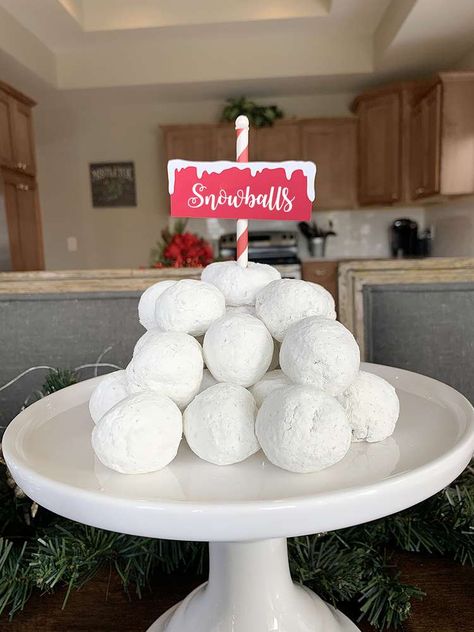 North Pole Breakfast 2019 | CatchMyParty.com North Pole Birthday Party, North Pole Table Decorations, North Pole Birthday Party Ideas, North Pole Party Decorations, North Pole Party Ideas, North Pole Themed Party, Polar Express Snacks, Polar Express Food Ideas, North Pole Christmas Party