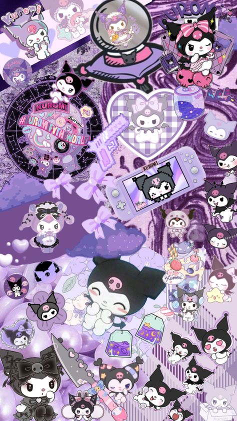 #vibes #kuromi #sanrio #purpleaesthetic Iphone Wallpaper Rock, Kuromi Sanrio, Hello Kitty Aesthetic, Fun Sleepover Ideas, Kitty Drawing, Hello Kitty Backgrounds, Sanrio Wallpaper, Hello Kitty Iphone Wallpaper, Hello Kitty Pictures