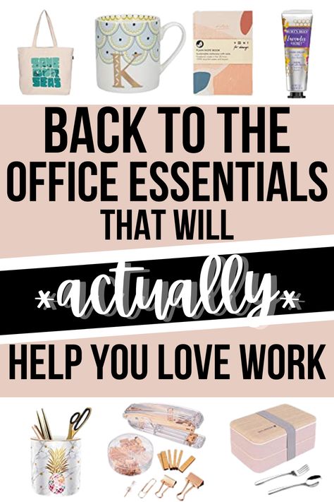 Work Office Essentials Women Desk, New Office Job Essentials, Office Needs List, Cute Work Desk Ideas Office, First Office Job Essentials, Office Essentials Checklist, Office Necessities Work, Work Office Essentials, Work Essentials Women