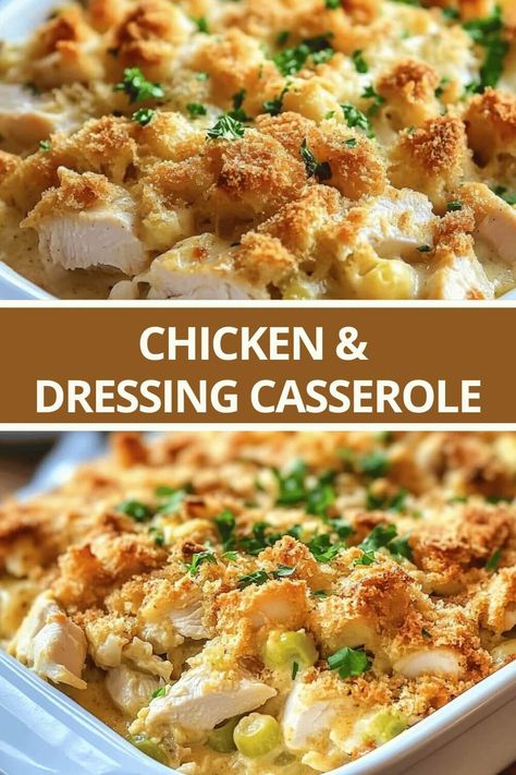 Chicken and Dressing Casserole, Don’t Miss this Recipe Dressing Gravy, Chicken And Dressing, Dressing Casserole, Chicken And Dressing Casserole, Savory Cornbread, Chicken Dressing, Cozy Dinners, Dressing Recipes Cornbread, Cozy Dinner