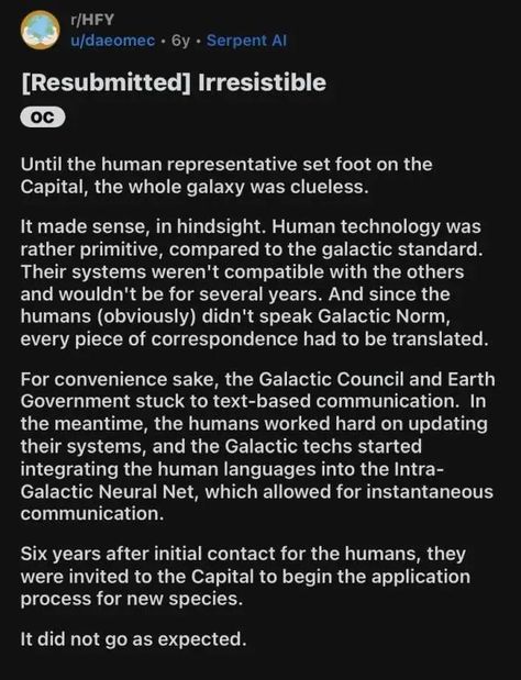 Humans are Irresistible - Media Chomp Human Alien Stories, Losing Touch With Reality, Alien Human, Short Story Prompts, Space Orcs, Space Australia, Space Story, Humanity Quotes, Best Short Stories