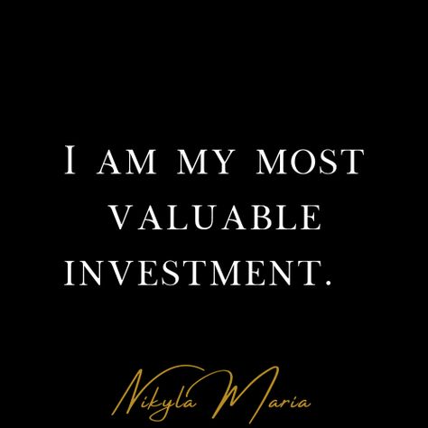 I am my most valuable investment. I Am Valuable Affirmations, I Am Valuable, Life Board, Entrepreneur Mindset, Affirmation Quotes, Investment, Fashion Forward, Affirmations, Spirituality