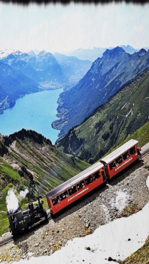 Awesome! Mountain Hotel, Switzerland Travel, Swiss Alps, Steam Engine, Train Rides, Train Travel, Places Around The World, International Travel, Hiking Trails