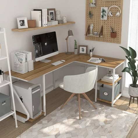 Inbox Zero Demarrie 68.9'' Desk & Reviews | Wayfair Office Living Room Combo, Living Room Office Combo, Game Desk, Multifunctional Desk, Corner Computer Desk, Small Home Offices, Desks For Small Spaces, Office Nook, Desk In Living Room