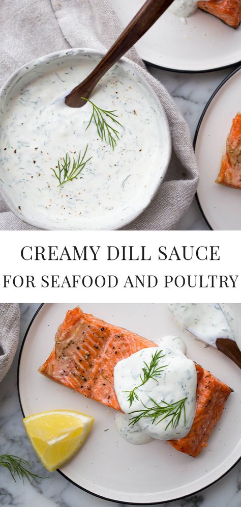 Creamy Dill Sauce For Salmon, Smoked Seafood, Dill Cream Sauce, Dill Sauce For Salmon, Lemon Dill Sauce, Creamy Dill Sauce, Sauce For Salmon, Dill Sauce, Salmon Patties