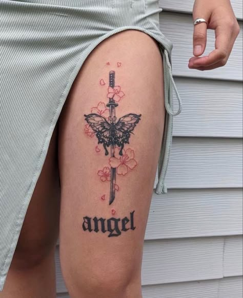 Within Tattoo, Thigh Piece Tattoos, Dragon Tattoo Ideas, Butterfly Tattoos On Arm, Cute Thigh Tattoos, Wicked Tattoos, Warrior Within, 4 Tattoo, Hand Tattoos For Women