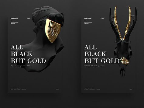 All Black But Gold | Posters Black Gold Poster Design, Black And Gold Graphic Design, Gold Poster Design, Black Layout, Gold Graphic Design, Web Design Black, Gold Website, Black Website, Jewelry Website Design