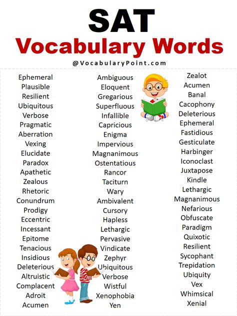 Vocabulary is an essential aspect of any language, and it plays a crucial role in one’s ability to understand and express ideas effectively. The SAT exam places great emphasis on vocabulary, as it is an integral part of the reading comprehension section. The SAT vocabulary words are carefully selected to test a student’s aptitude for ... Read more The post Most Common Sat Vocabulary Words appeared first on Vocabulary Point. College Level Vocabulary, Sat Words List Definitions, Words To Extend Your Vocabulary, Sat Vocabulary List, College Vocabulary Words, Sat Words List, Gre Vocabulary List, Sat English Notes, C2 Vocabulary List