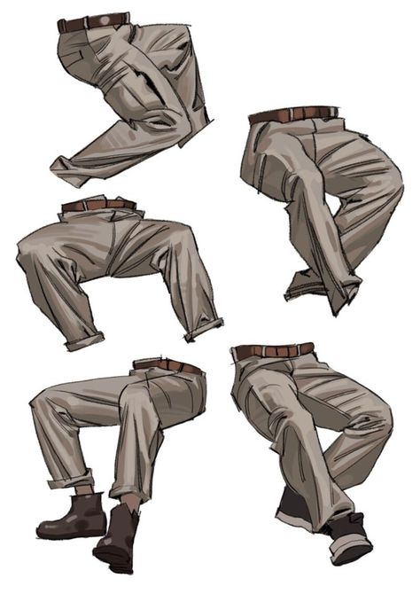 ArtStation - Pants study, sungmoo heo Cloth Folds, Pants Drawing, Body Reference Drawing, Drawing Studies, Anatomy Drawing, Figure Drawing Reference, Drawing Clothes, Anatomy Art, Art Poses