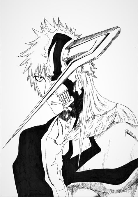 bleach kurosaki ichigo Bleach Ichigo Tattoo, Ichigo Kurosaki Sketch, Ichigo Kurosaki Manga Panel, Ichigo Kurosaki Tattoo, Ichigo Tattoo Ideas, Ichigo Kurosaki Drawing, Ichigo Sketch, Ichigo Tattoo, Ichigo Kurosaki Manga