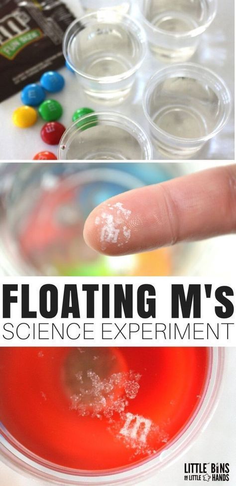 The floating M candy science experiment is easy, quick, and pretty cool! We went crazy with the candy science, candy STEM, and candy math activities this year. We have tons of holiday candy leftover, and we can totally use it for fun science and STEM instead. Candy Math Activities, Candy Science Experiments, Candy Math, Candy Science, Kitchen Science Experiments, Experiments Kids, Classroom Idea, Science Club, Kid Experiments