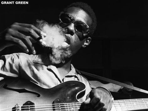 Grant Green ~ Smokin'... Grant Green, Jazz Photography, Wes Montgomery, Musician Photography, Classic Blues, Money Change, Contemporary Jazz, Play List, Cool Jazz