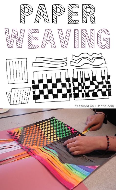 Paper Weaving -- 29 fun crafts for kids that adults will actually enjoy doing, too! Classe D'art, Activities For Boys, Paper Weaving, Art And Crafts, Homeschool Art, Activity For Kids, Crafts For Kids To Make, Camping Crafts, Childrens Crafts