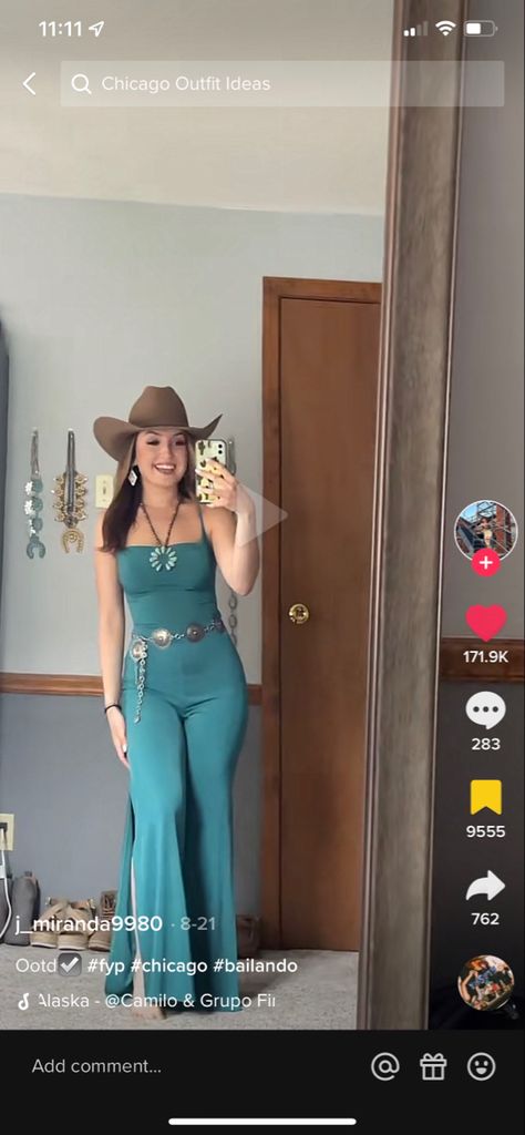 Vaquera Wedding Outfit, Jumpsuit Western Outfit, Cowboy Formal Women, Baile Outfits Jaripeo Matching, Mexican Western Outfits Women, Dress With Boots Vaquera, Western Jumpsuit Outfit, Cowgirl Boots Outfit Mexican, Western Birthday Outfit Women