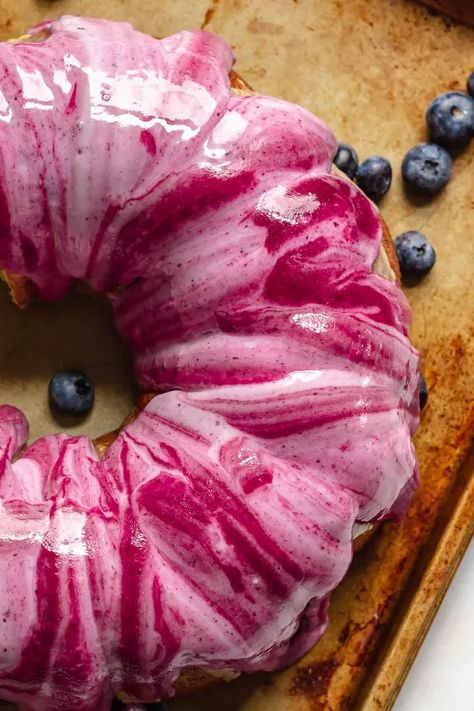 Blueberry Bunt Cake, Glazed Icing Recipe, Blueberry Glaze, Blueberry Pie Bars, Blueberry Frosting, Blueberry Bundt Cake, Easy Icing, Powdered Sugar Icing, Pineapple Chicken Recipes