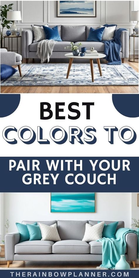 gray couch decor ideas Gray Couch Pillow Ideas, Grey Sofa Decor, Gray Couches, Light Gray Couch, Light Gray Sofas, Grey Walls Living Room, Home Decor Themes, Light Purple Wallpaper, Gray Couch