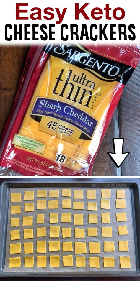 Super Quick & Easy Keto Snack Idea (Cheez-It Crackers) Low Carb Cheese Chips Keto, No Carb Crackers, Baked Cheese It Crackers, Homemade Low Carb Chips, Crackers Made From Cheese, Baked Cheese Its, How To Make Keto Chips, Keto Cheez Its Recipe, Keto Cheese Snacks Easy