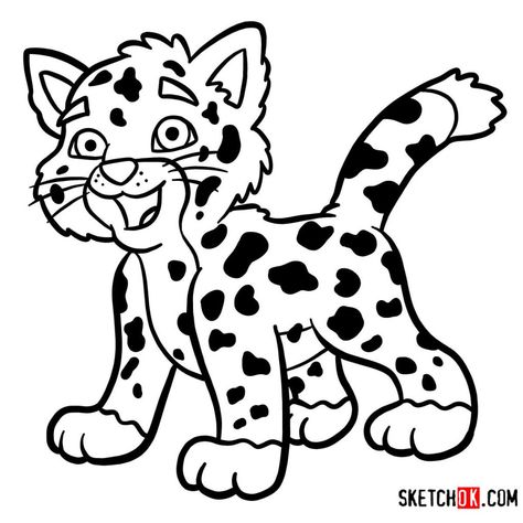 How to draw Baby Jaguar | Dora the Explorer Explorer Cartoon, Dora Map, Dora Drawing, Cartoon Characters Drawing, Baby Jaguar, Characters Drawing, Tutorials Drawing, Crochet Animals Free Patterns, Baby Drawing