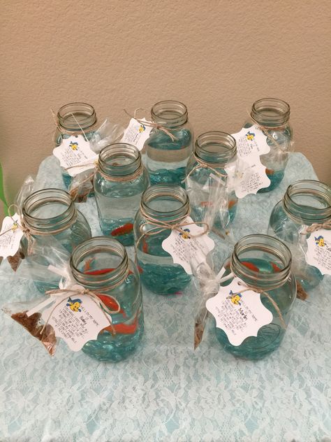 Goldfish Party Favors, Gold Fish Party Favors, Fish Party Favors, Fishing Party Favors, Goldfish Party, Shared Birthday Parties, Fish Party, Bubble Guppies Party, Ocean Birthday Party