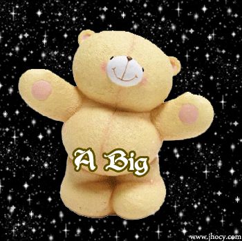 via GIFER Big Hug Gif, Hug Emoticon, Valentine Verses, Big Hugs For You, Good Night Hug, Hug Pictures, Teddy Bear Quotes, Hug Images, Teddy Bear Hug