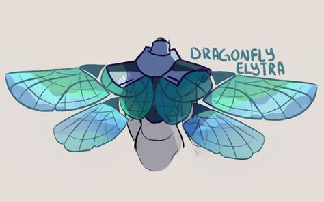 Bug Wings Drawing, Dragonfly Character Design, Dragonfly Wings Drawing, Insect Outfit, Insect Oc, Bug Wings, Heart Drawings, Minecraft Drawings, Wings Drawing