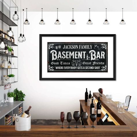 Basement Bar Sign Wall Art is a beautiful addition to any decor style. Bring this stunning canvas print into your home to easily refresh your walls and elevate your decor. Basement Bar, Bar Sign, Sign Wall, Great Friends, Bar Signs, Wall Art Elephant, Personalized Signs, Art Elephant, Wall Signs