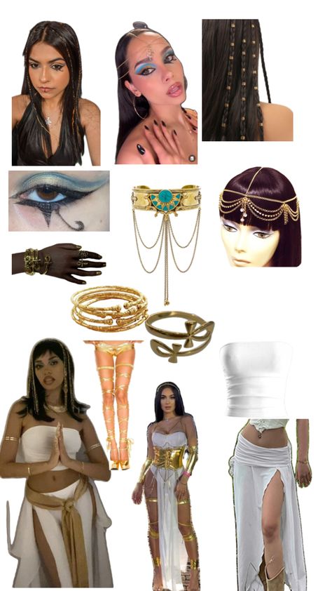 Queen Of The Nile Costume, Cleopatra Halloween Costume Black Women, Halloween Goddess Costume, Sigma Halloween Costume, Egyptian Women Costume, Moroccan Theme Party Outfits, Cleopatra Couples Costume, Arab Halloween Costume, Costume With Braids