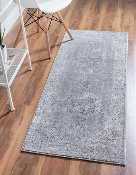 Grey carpet runner