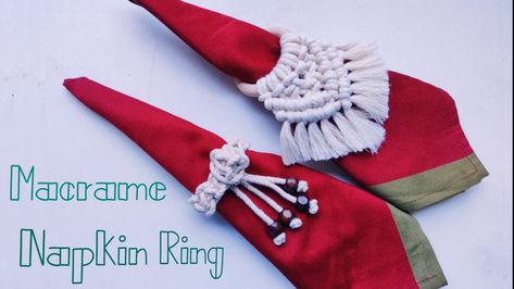 Mini Ring Macrame, Macrame Napkin Rings Christmas, Diya Holder Macrame, Macrame Napkin Rings, Wooden Rings For Macrame, Tutorial Macramé, Macrame Rings, Napkin Rings Diy, Natural Twists