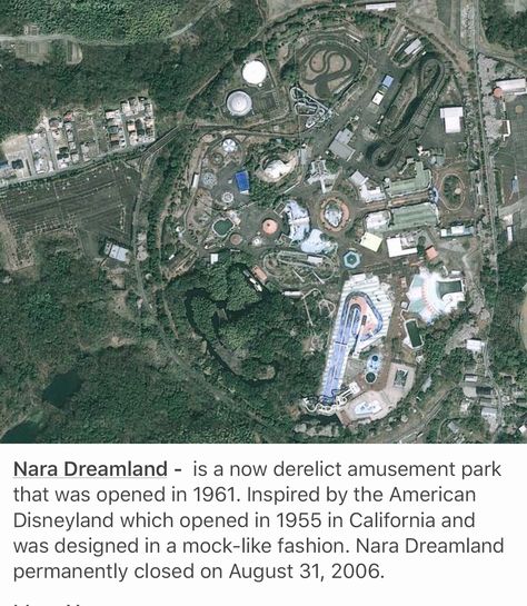 Nara Dreamland Nara Dreamland, Abandoned Amusement Parks, Abandoned Things, Amusement Parks, Graphic Design Projects, Weird And Wonderful, Parks And Recreation, Theme Parks, Amusement Park