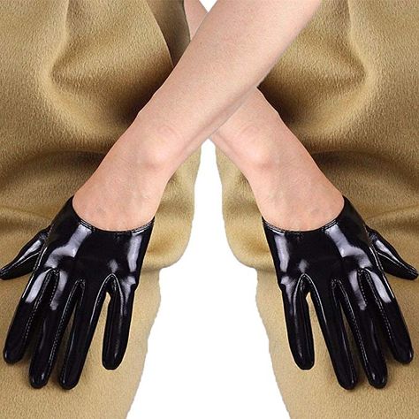 Amazon.com: Shine Leather Faux Patent Leather Extra Short Gloves Black Cosplay Gothic Latex (Shine Black): Gateway Avant Guard, Horror Costume, Short Gloves, Latex Gloves, Black Leather Gloves, Leather Gloves, Leather Glove, Patent Leather, Gloves