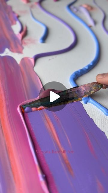 361K views · 6.6K likes | Victoria Barnhill on Instagram: "✨Satisfying paint spread✨ When that paint builds up that thick against the palette knife, it’s my favorite. I get told often that it looks easy, only for them to try it and then come back to ask me how I keep it from turning brown. It’s actually taken me years to learn how to manipulate this much paint with a knife and simultaneously have a firm knowledge of color theory to keep it from becoming muddy. What color combo do you want to see for my next slow spread? Tell me in the comments 👇🏻  I was able to knock out this background for a new expressionist landscape right before I got hit with food poisoning (literally, the worst). I’ve been recovering ever since but am finally feeling better. Finishing the piece today, so the full r Buttercream Palette Knife Painting, Abstract Palette Knife Cake, Acrylic Paint Palette Knife, Kinochrome Thick Oil Palette Knife Art, Oil Painting Pallet Knife, Expressionist Landscape, Food Poisoning, Feeling Better, Expressionist Painting