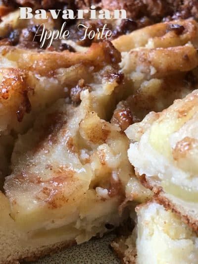 Bavarian Apple Torte Bavarian Apple Torte Recipe, Bavarian Cream Pizza Recipe, Bavarian Torte, Apple Torte, Keto Spinach, German Food Authentic, Apple Cream Cheese, Sliced Fruit, Bavarian Recipes