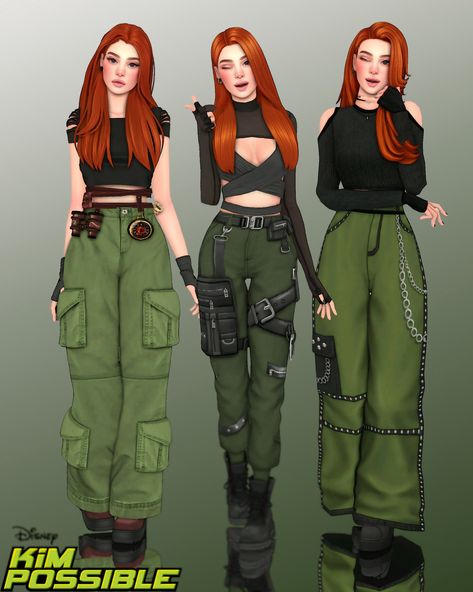 Hi there ,  Today is a special day for me , it's my 36. birthday . Happy Birthday to mee!! <3  Therefore I did this girl inspired Kim Possible for free download !  I hope you enjoy and I wish you a wonderful day!   #thesims4 #sims4 #disney #free #download Cargo Pants Sims 4 Cc, Sims 4 Costumes Halloween, Halloween Costumes Sims 4, Sims 4 Costume Cc, Sims 4 Halloween Costumes Cc, Sims Maxis Match Cc Clothes, Sims 4 Cargo Pants, Sims 4 Cc Costumes, Sims 4 Costumes