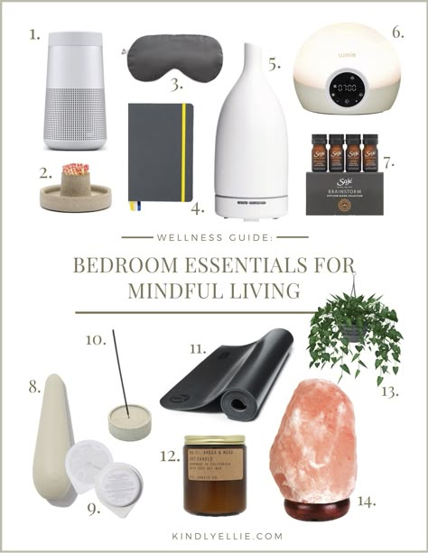 Wellness Must Haves, Self Care Bedroom, Bedroom Essentials List, Wellness Bedroom, Healthy Self Care, Bedroom Calm, How To Live Healthy, Projector Room, Cozy Essentials