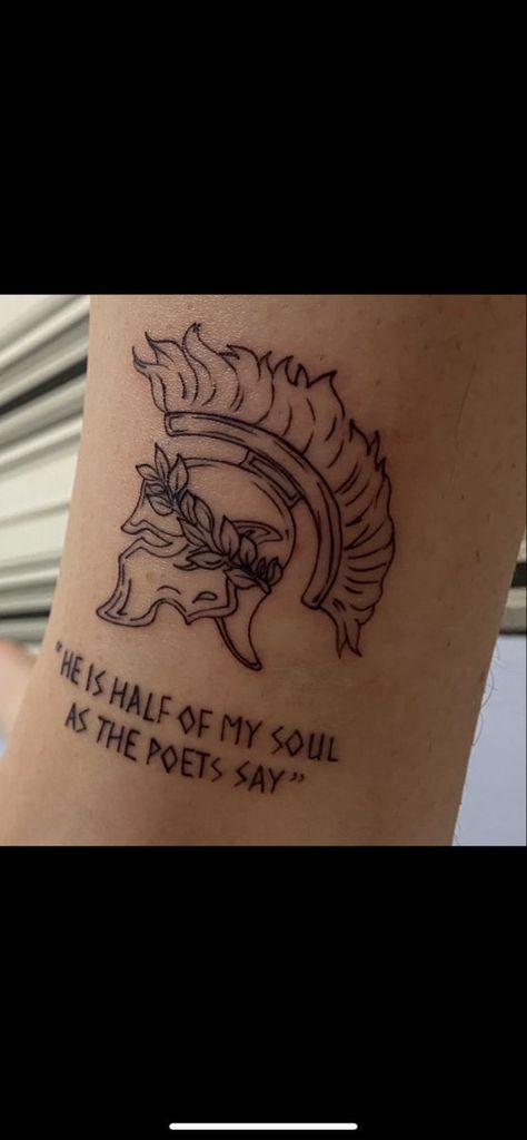 Song of Achilles Pretty Greek Mythology Tattoos, Greek Achilles Tattoo, A Song Of Achilles Tattoo, Tsoa Tattoo Ideas, Song Of Achilles Quotes Tattoo, Achilles And Patroclus Tattoo Ideas, Songs Of Achilles Tattoo, Achilles Patroclus Tattoo, Lyre Tattoo Achilles