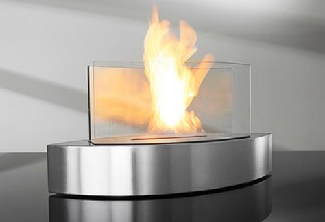 Sharper Image/Money Talks News Condo Patio, Mini Fireplace, Stainless Steel Fireplace, Flame Humidifier, Cozy Dress Outfit, Pools And Patios, Tabletop Fire Bowl, Puff The Magic Dragon, Indoor Outdoor Fireplaces