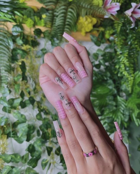 Snakeskin Nails, Snake Skin, Nails, Pink