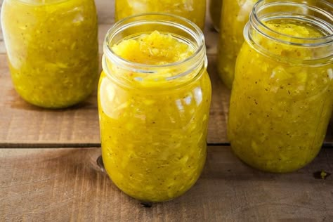 Oh my, I love this ripe cucumber relish so much! I always end up with some overripe cucumbers no matter how well I think I’m picking them in my garden. Instead of just tossing them to the chickens I make this easy pickle relish recipe. It’s so simple to make you will want to add this recipe to your food preservation plan. #canning #relish #recipes #homesteadacres Canning Lemon Cucumber Recipes, Over Ripe Cucumbers What To Do With, Canning Lemon Cucumbers, Lemon Cucumber Relish, Yellow Cucumber Pickles, Mustard Relish Canning, Over Ripe Cucumber Recipes, Yellow Cucumbers What To Do With, Overripe Cucumber Recipes