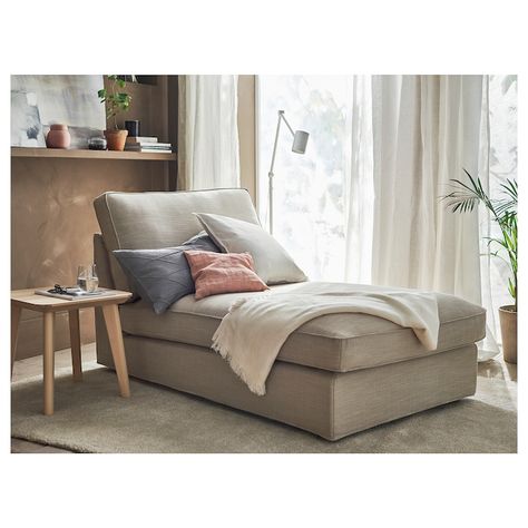 KIVIK Chaise - Hillared beige - IKEA Kivik Chaise, Zen Bed, Ikea Kivik, Value City Furniture, Design Line, Wood Headboard, Platform Bed Frame, Front Room, Mattress Sizes