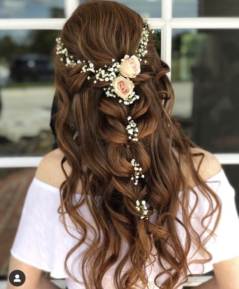 Engagement Hairstyles, Bridal Hair Buns, Bridal Hair Inspiration, Indian Wedding Hairstyles, Open Hairstyles, Headpiece Hairstyles, Wedding Hairstyles For Long Hair, Wedding Hair And Makeup, Bride Hairstyles