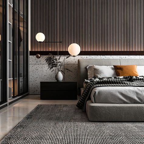 Bedroom Inspirations For Small Rooms, Industrial Bedroom Design, Morden House, Grey Bedroom Design, Desain Pantry, Bedroom Interior Design Luxury, Modern Luxury Bedroom, Resort Design, Bedroom Idea