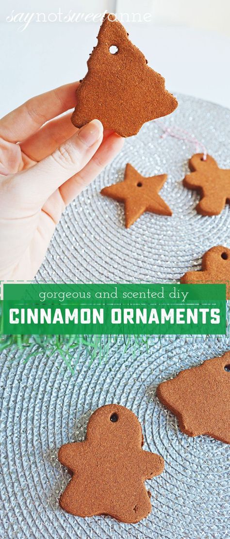 Diy Cinnamon Ornaments, Applesauce Cinnamon Ornaments, Ornament Recipe, Cinnamon Applesauce Ornaments, Diy Cinnamon, Cinnamon Ornaments, Ornaments Crafts, Diy Girls, Diy Ornament