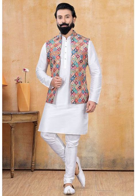 Pakistani Suits Party Wear, Lucknowi Kurta, Indian Wedding Clothes For Men, Nehru Jacket For Men, Black Lehenga, Couple Wedding Dress, Half Jacket, Kurta Men, Beige Suits