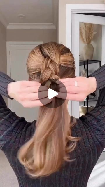 How To Do A Simple Updo Hairstyle Tutorials, Braids For Thick Long Hair, Cute But Simple Hairstyles, Simple Hair Styles Medium Length Hair, Diy Hairstyles For Long Hair, How To Braid Your Own Hair, Hair Braid Tutorial, Hair Braids Tutorials, Here Style