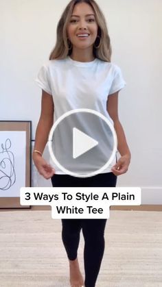 style (@style) has created a short video on TikTok with music original sound. | 3 ways to style a plain white tee 😍 @naomiboyer #foryou #foryoupage #fyp Houseparty Outfits, White Tshirt And Jeans, White Tees Outfit, White Tshirt Outfit, Jeans And T Shirt Outfit, Oversize Tshirt Outfits, T Shirt Hacks, Tee Shirt Outfit, Plain White Shirt